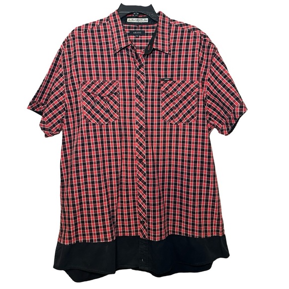 Akoo plaid button down shirt size 3XL - Picture 1 of 5